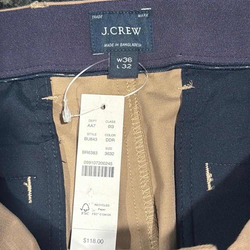 J. Crew 484 Slim-Fit Midweight Tech Pant, 36x32